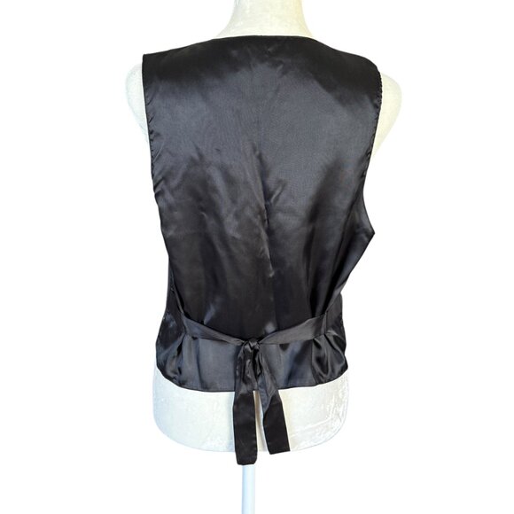 Millers Sportific Collection black sleeveless v-neck button down vest size M - Picture 4 of 10